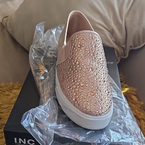 INC International Concepts Women's Pink SAMMEE2FF Slip-On Sneakers